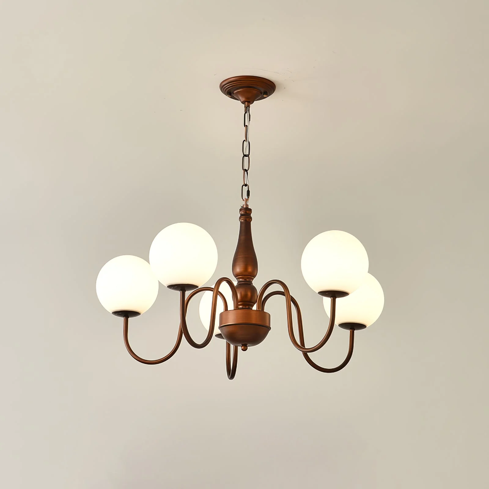 Lustra Chandelier Copper & Glass Grove Ball - Image 19