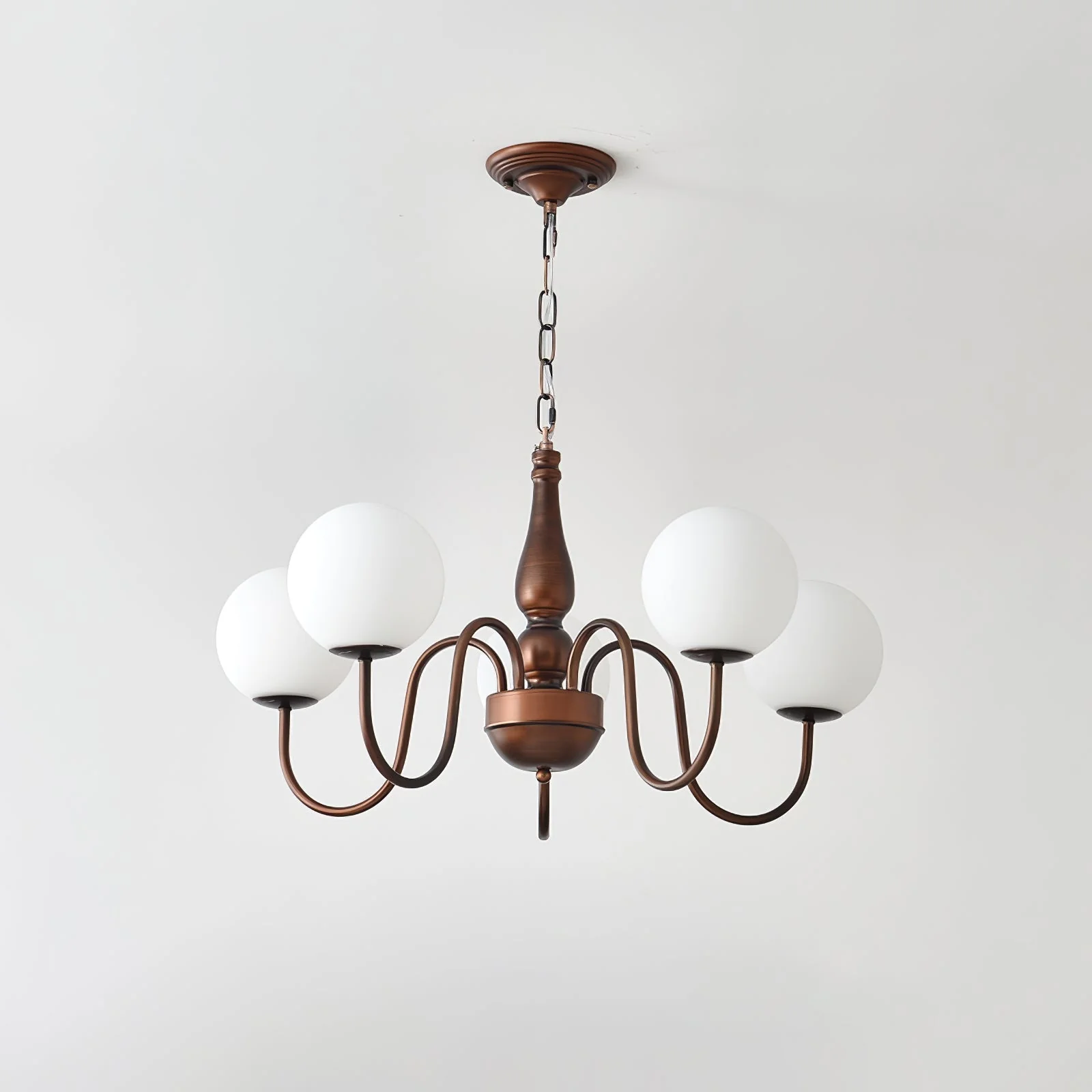 Lustra Chandelier Copper & Glass Grove Ball - Image 7