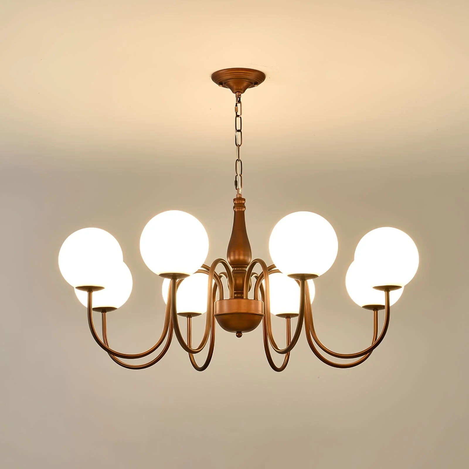 Lustra Chandelier Copper & Glass Grove Ball - Image 8
