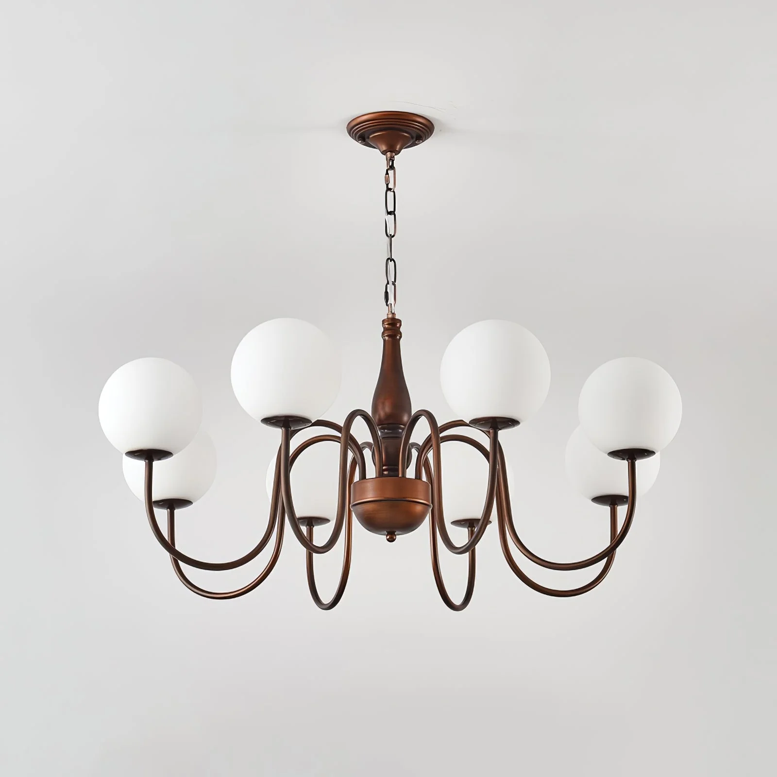 Lustra Chandelier Copper & Glass Grove Ball - Image 9