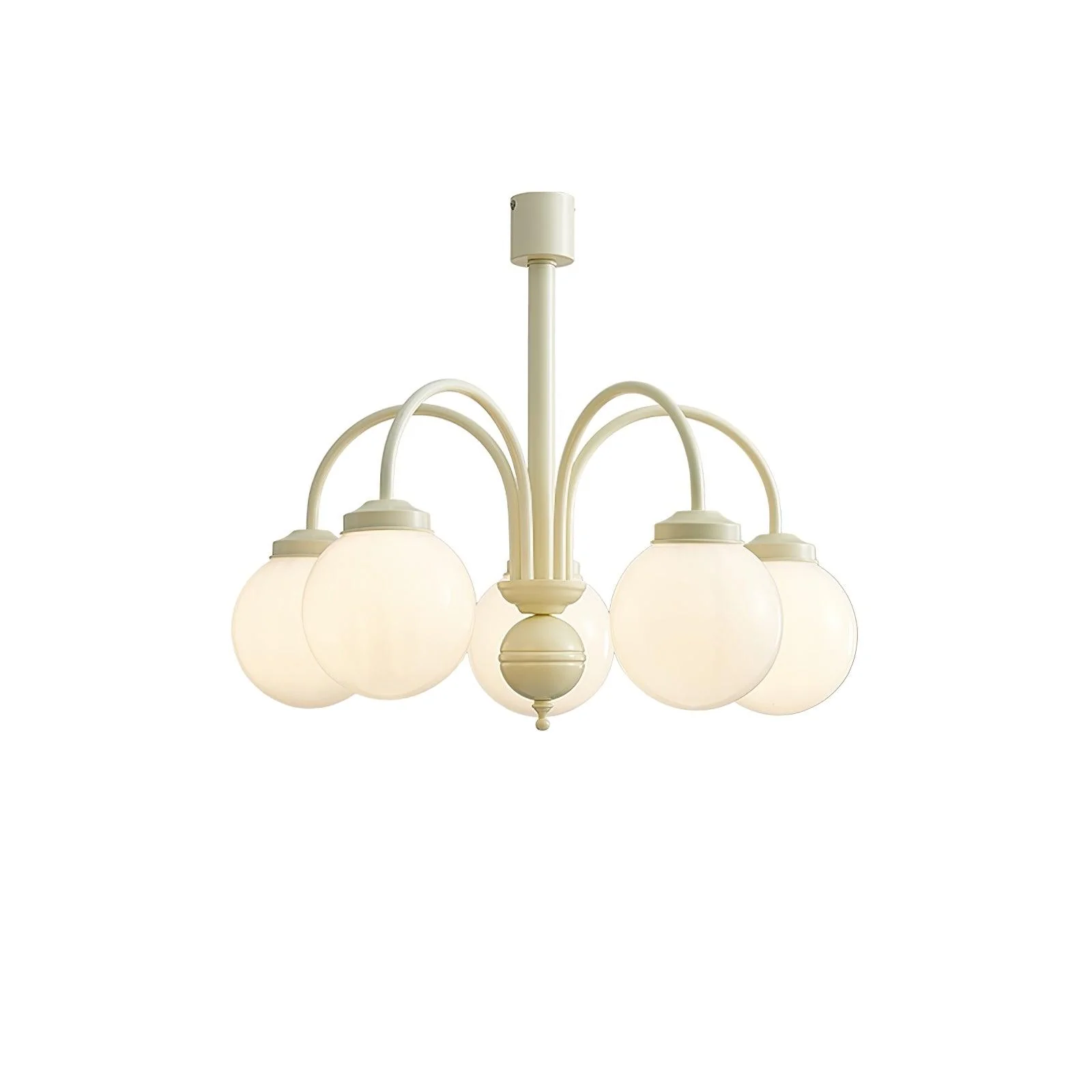 Lustra Chandelier Cream Glass Spheres - Image 17