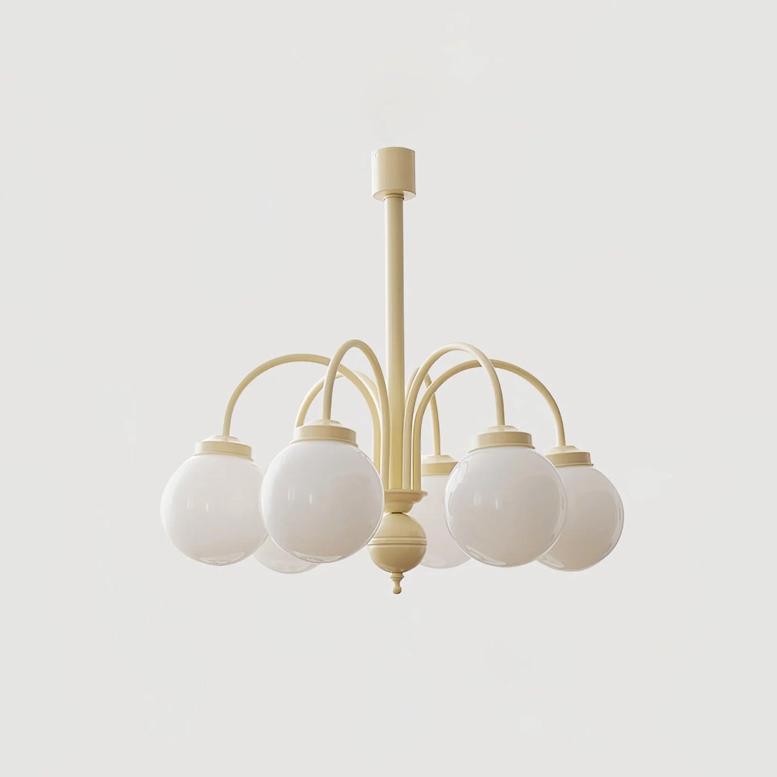 Lustra Chandelier Cream Glass Spheres - Image 2