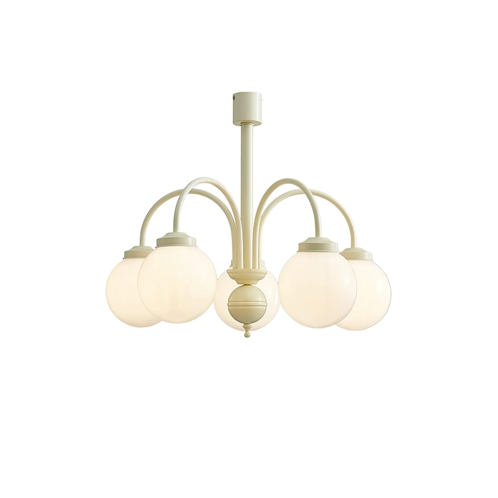 Lustra Chandelier Cream Glass Spheres - Image 24