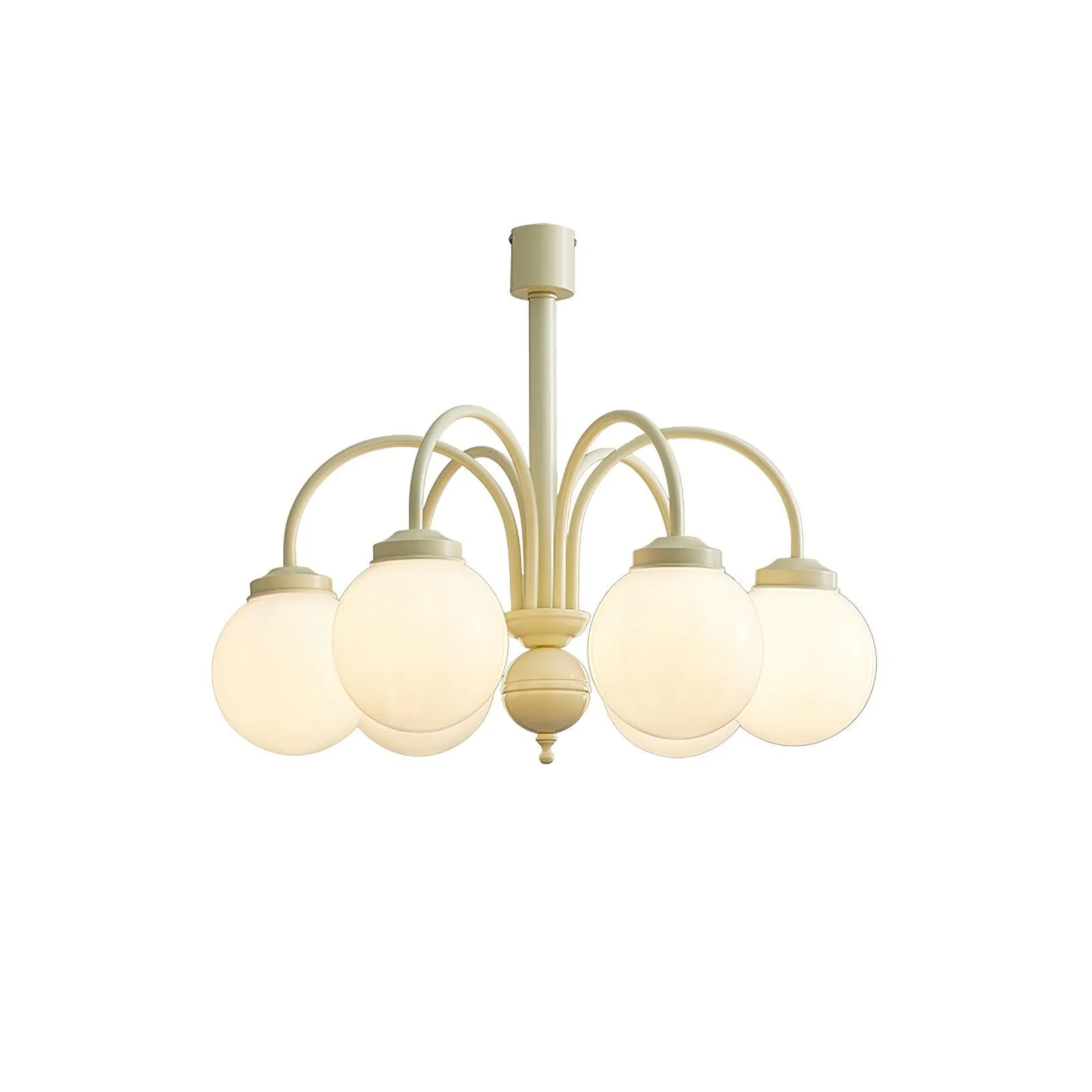 Lustra Chandelier Cream Glass Spheres - Image 25