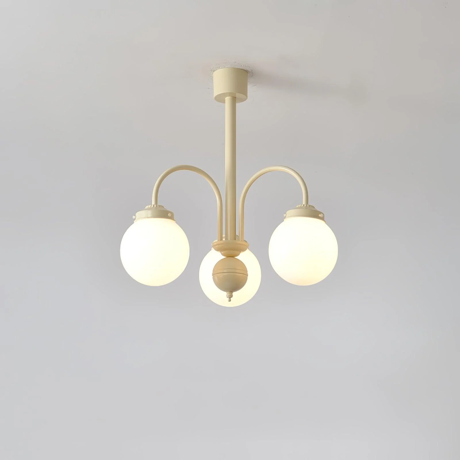 Lustra Chandelier Cream Glass Spheres - Image 7