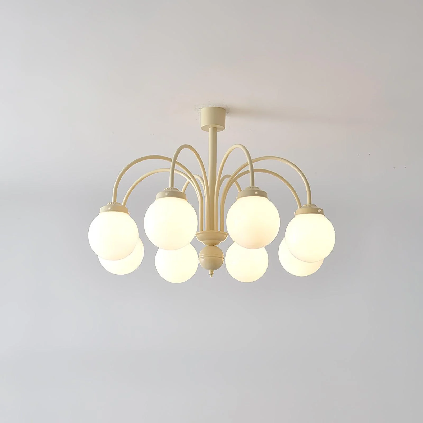Lustra Chandelier Cream Glass Spheres - Image 8
