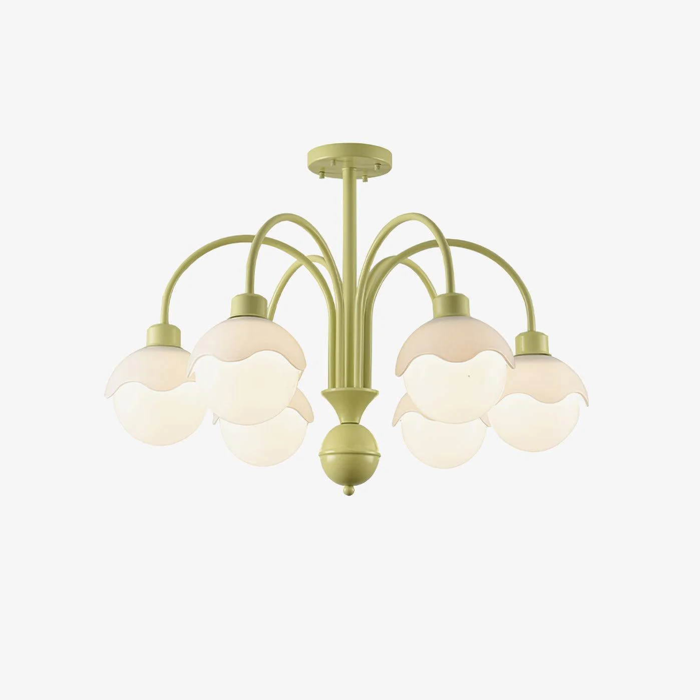 Lustra Chandelier Creamy Lychee Matcha Green Arm - Image 11