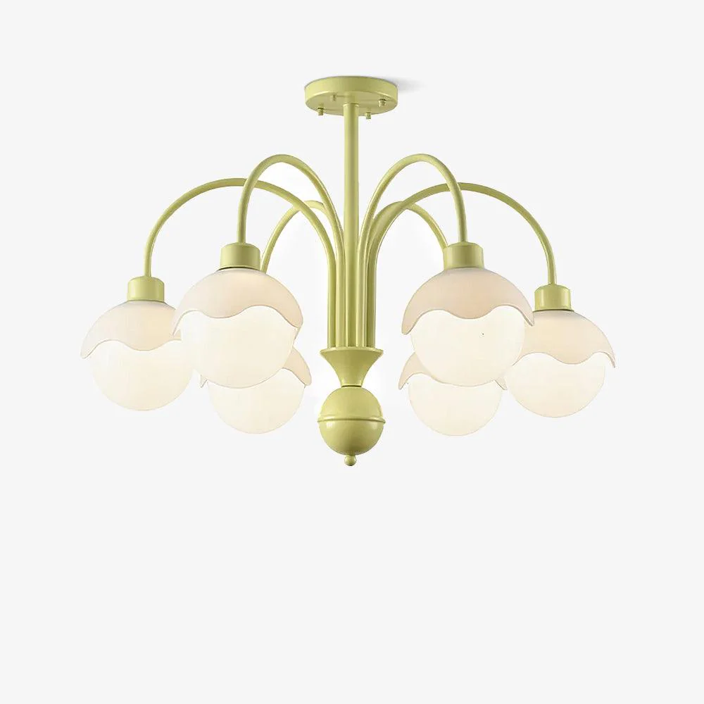Lustra Chandelier Creamy Lychee Matcha Green Arm - Image 19