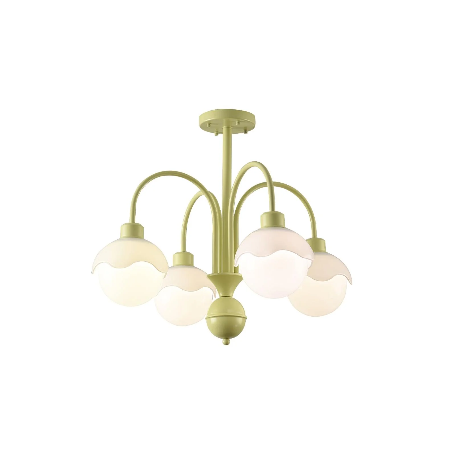 Lustra Chandelier Creamy Lychee Matcha Green Arm - Image 2