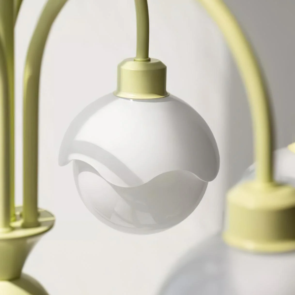 Lustra Chandelier Creamy Lychee Matcha Green Arm - Image 21