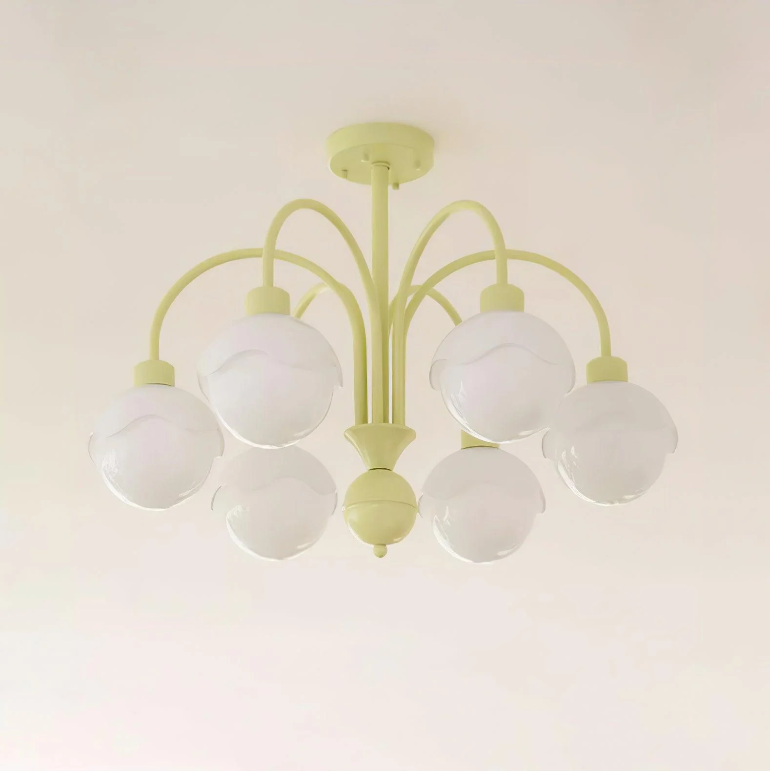 Lustra Chandelier Creamy Lychee Matcha Green Arm - Image 23