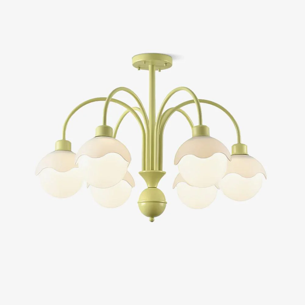 Lustra Chandelier Creamy Lychee Matcha Green Arm - Image 5