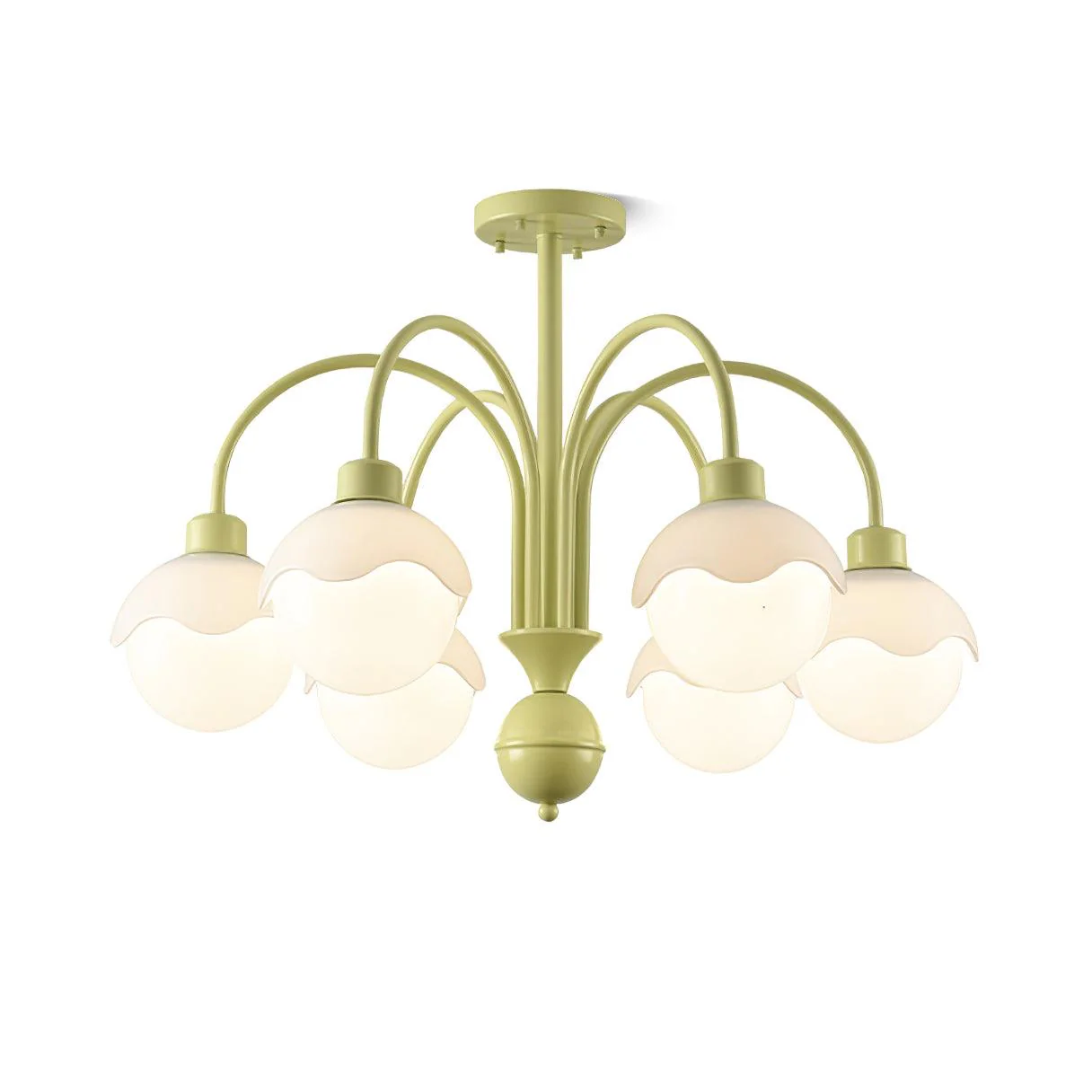 Lustra Chandelier Creamy Lychee Matcha Green Arm - Image 6