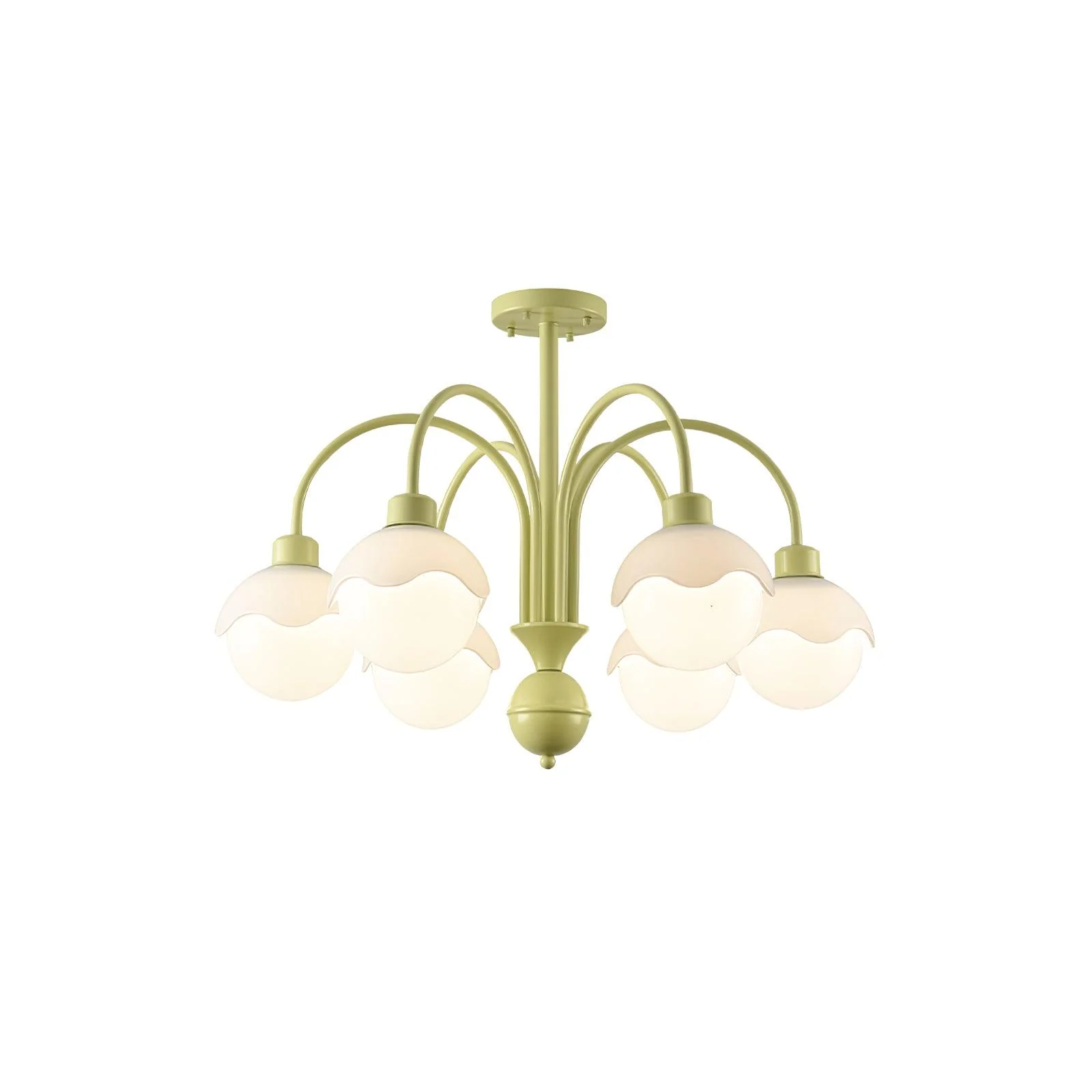Lustra Chandelier Creamy Lychee Matcha Green Arm - Image 8