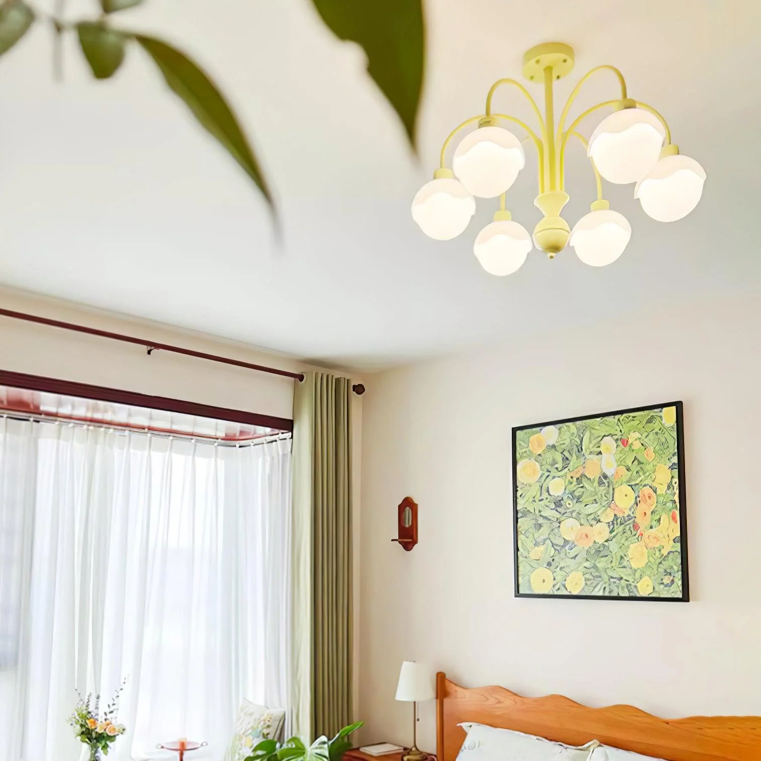 Lustra Chandelier Creamy Lychee Matcha Green Arm - Image 9