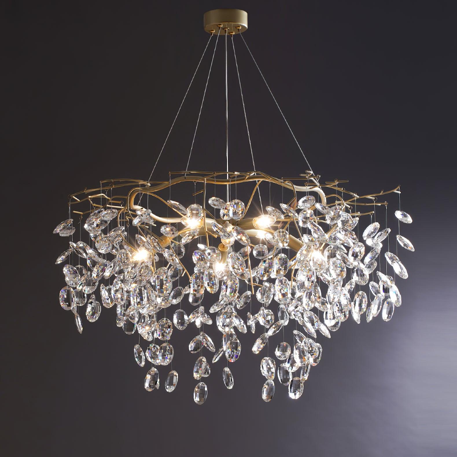 Lustra Chandelier Crystal Branch Gold LED - Image 30