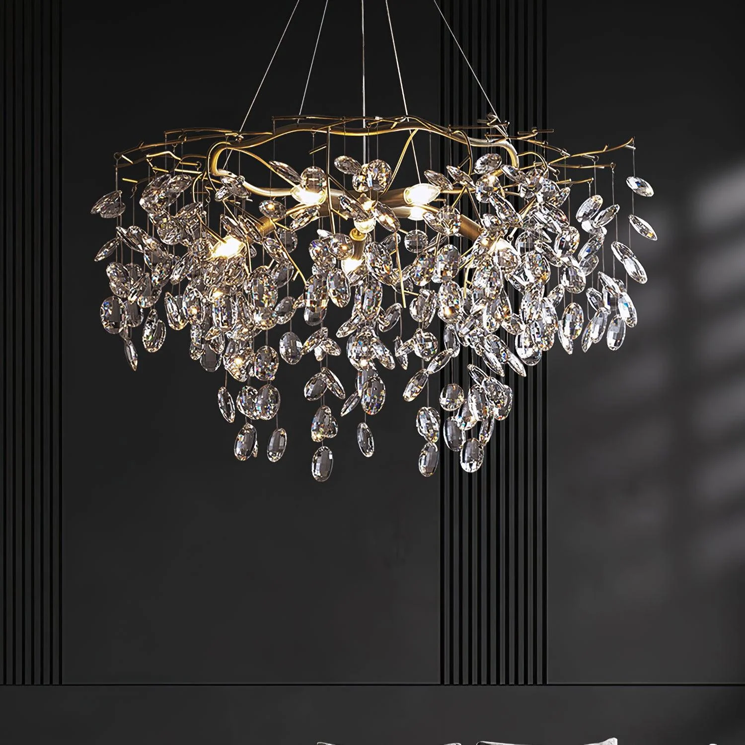 Lustra Chandelier Crystal Branch Gold LED - Image 32