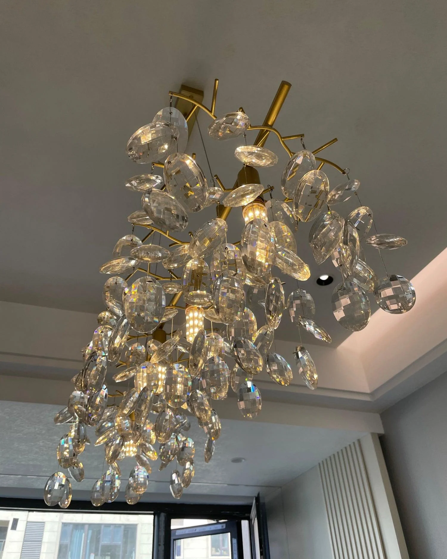 Lustra Chandelier Crystal Branch Gold LED - Image 7