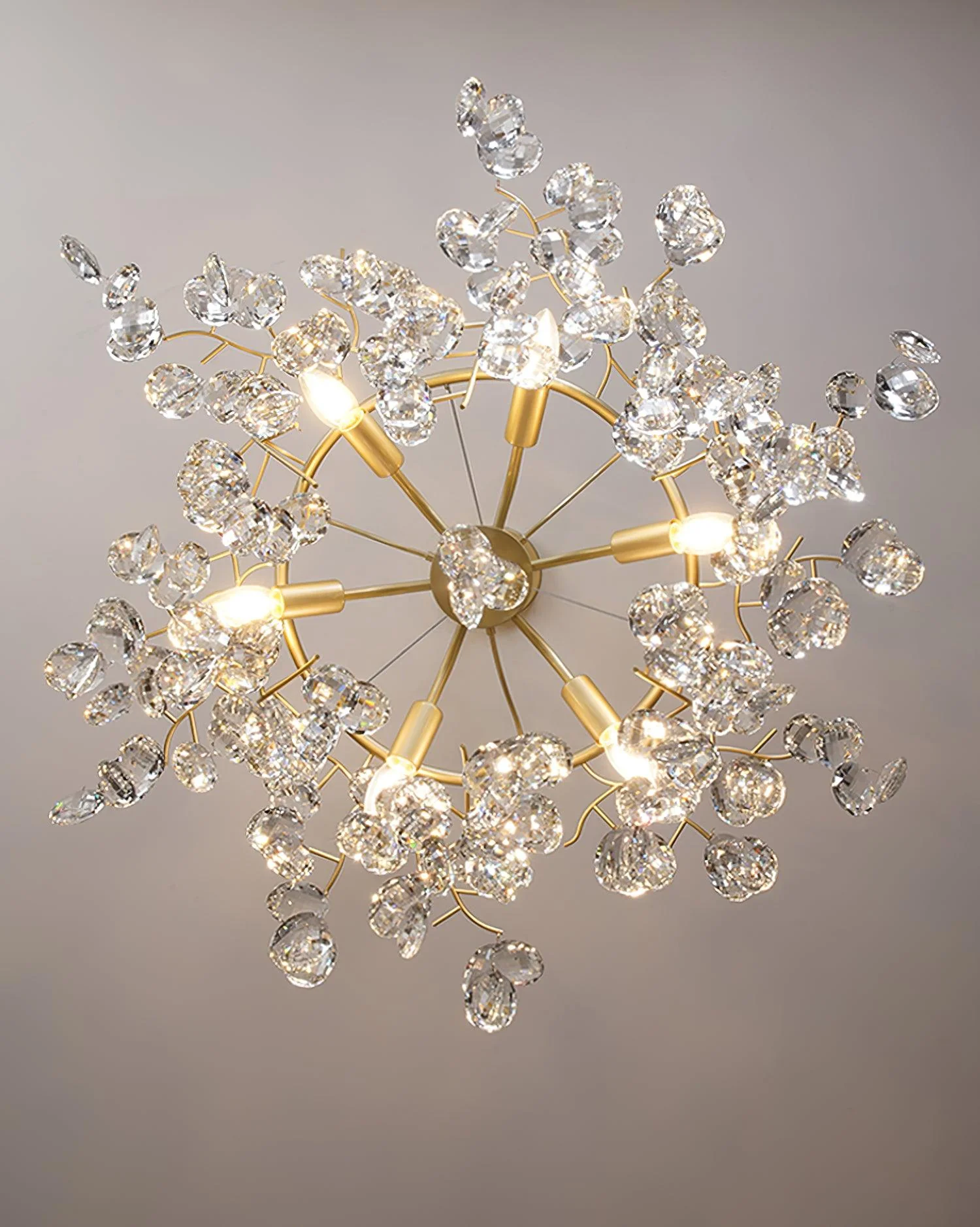 Lustra Chandelier Crystal Branch Gold LED - Image 8