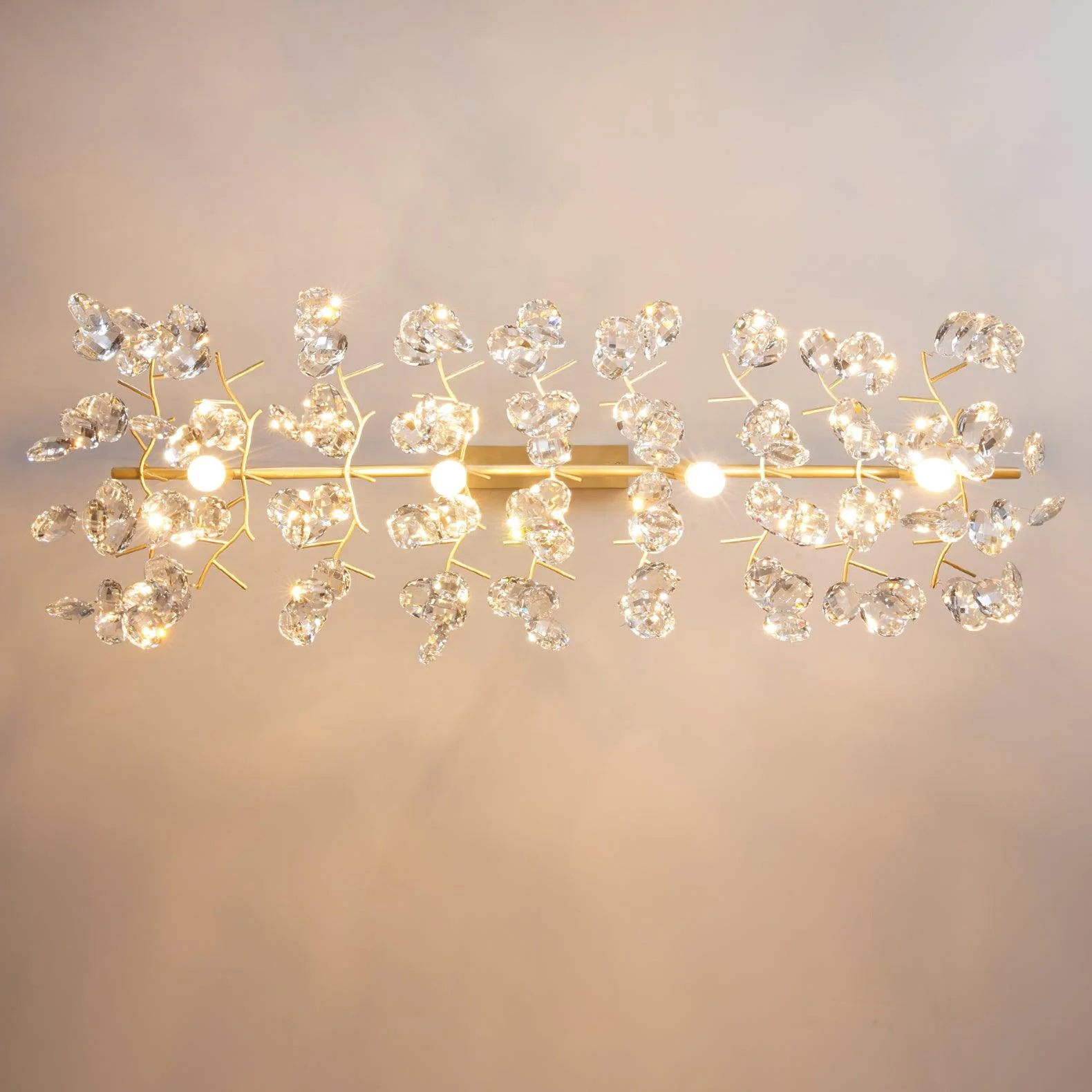 Lustra Chandelier Crystal Branch Gold LED - Image 9