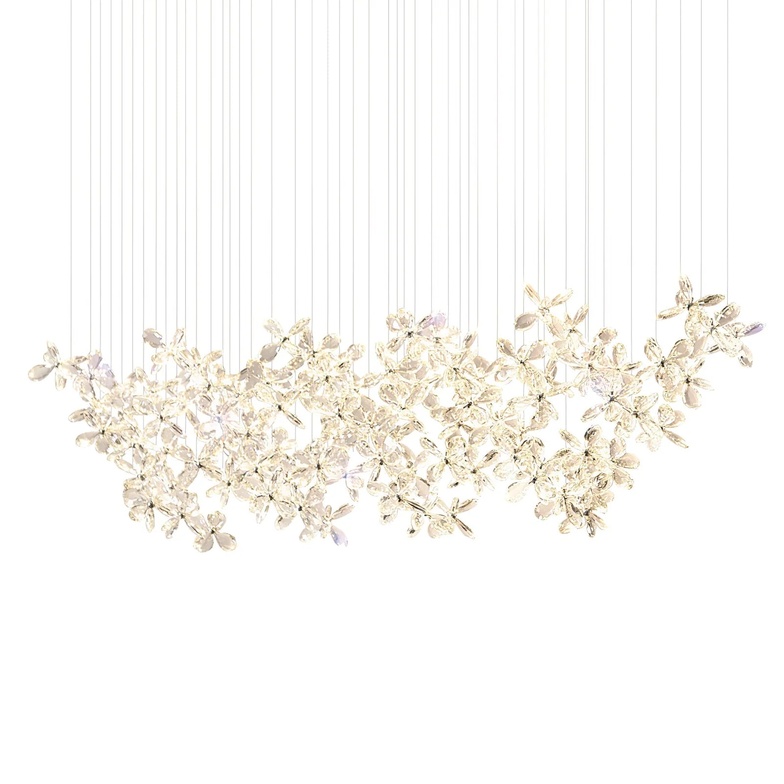 Lustra Chandelier Crystal Butterfly Floral Cluster - Image 17