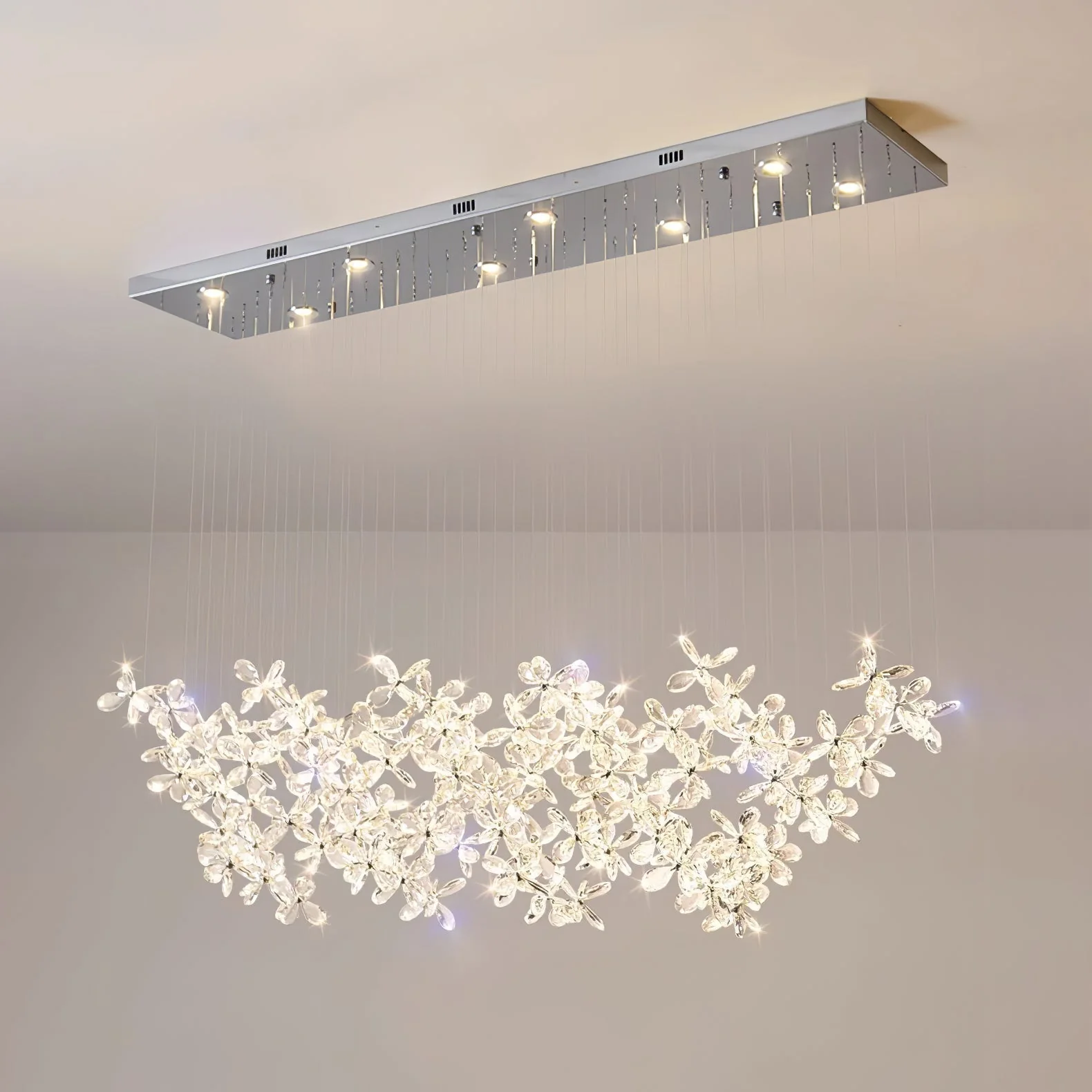 Lustra Chandelier Crystal Butterfly Floral Cluster - Image 19