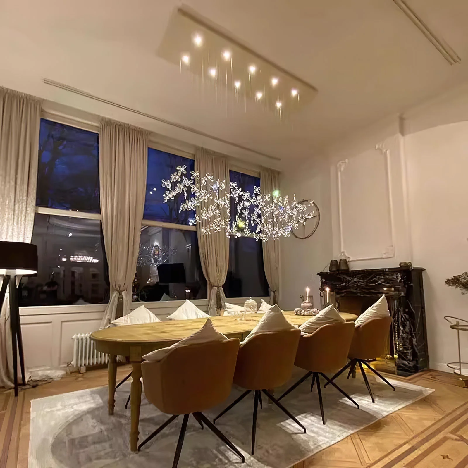 Lustra Chandelier Crystal Butterfly Floral Cluster - Image 20