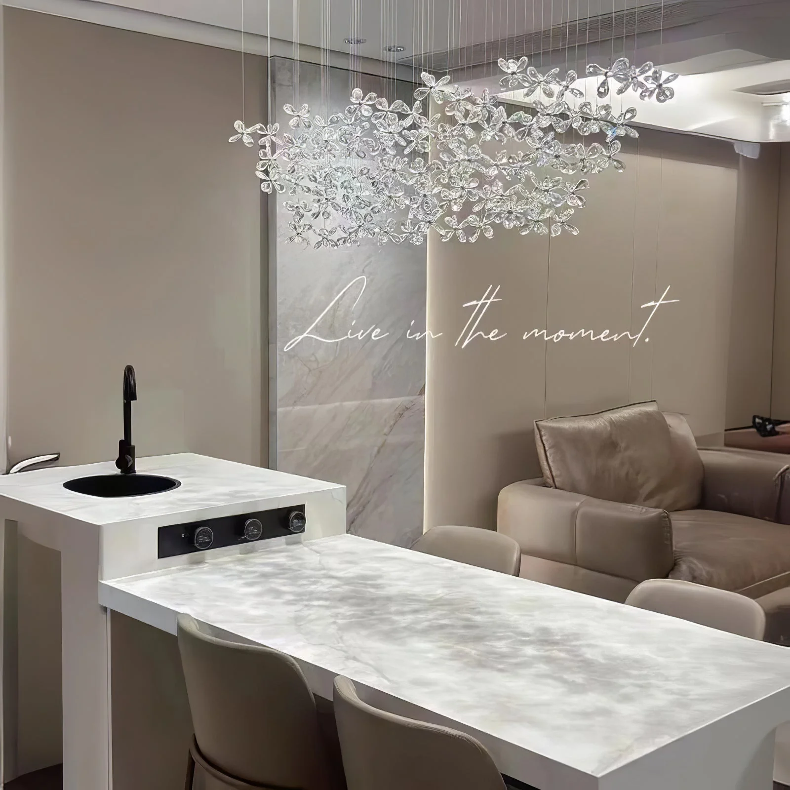 Lustra Chandelier Crystal Butterfly Floral Cluster - Image 21