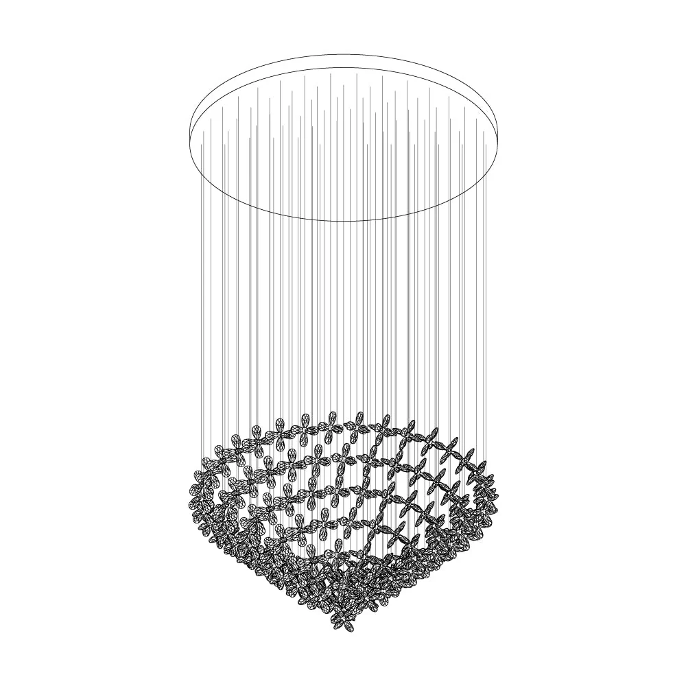Lustra Chandelier Crystal Butterfly Floral Cluster - Image 22