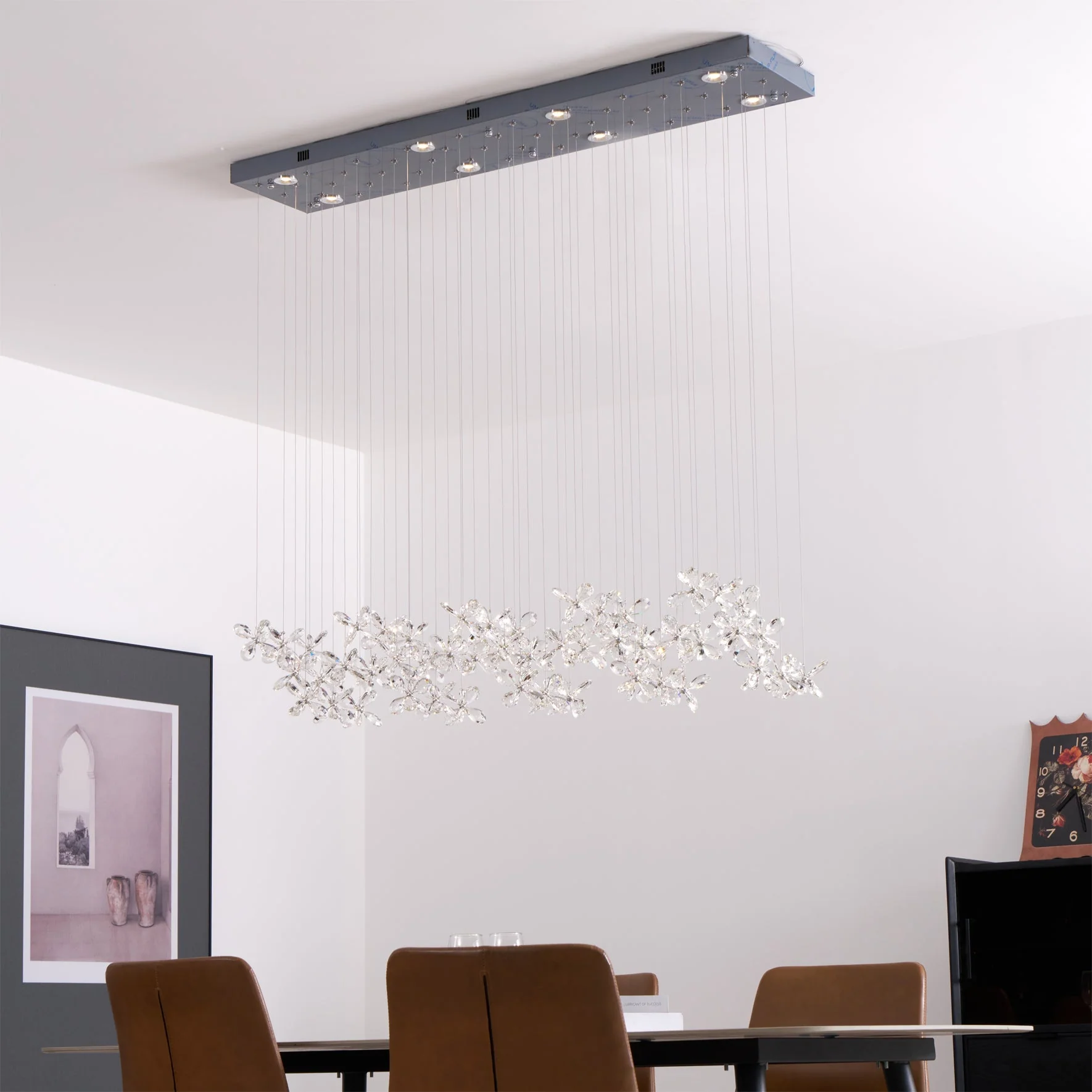 Lustra Chandelier Crystal Butterfly Floral Cluster - Image 28
