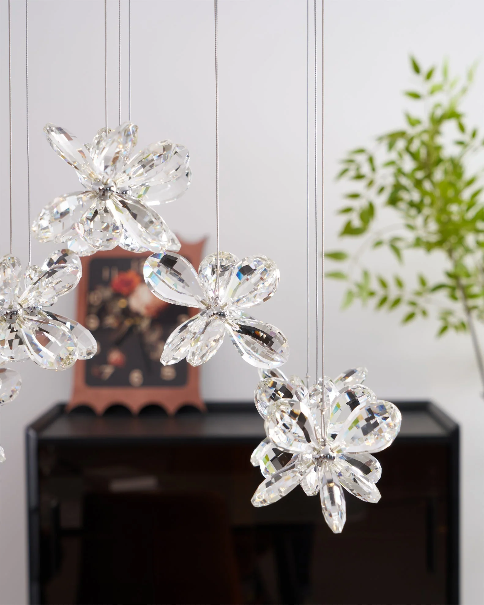 Lustra Chandelier Crystal Butterfly Floral Cluster - Image 29