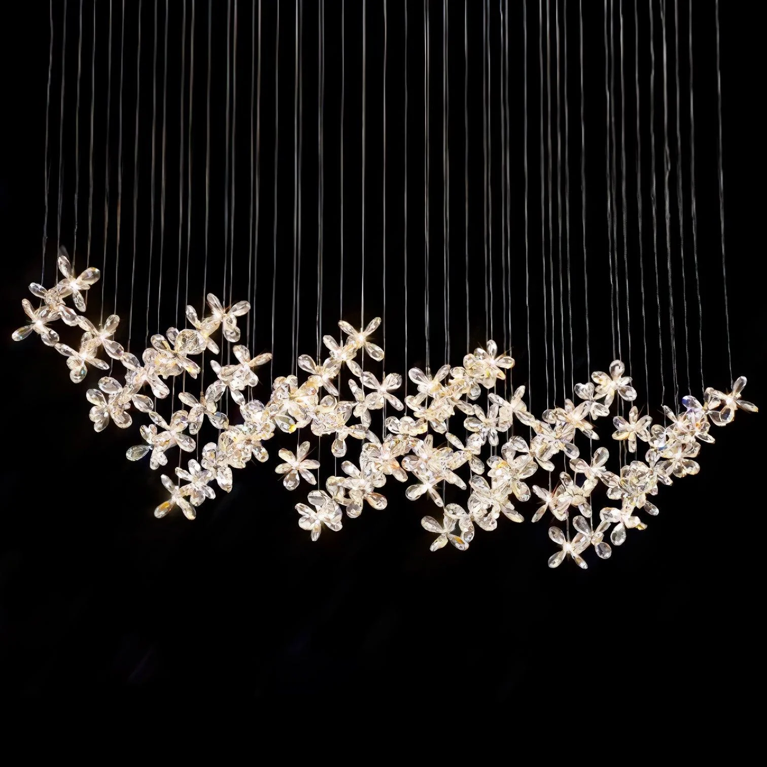 Lustra Chandelier Crystal Butterfly Floral Cluster - Image 31