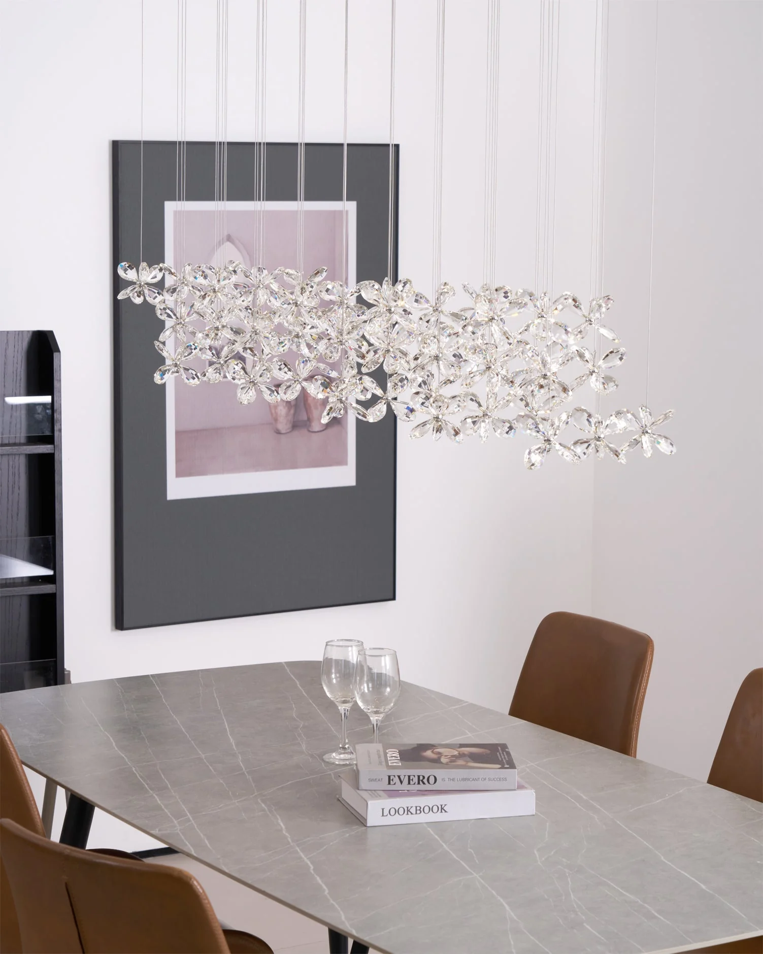 Lustra Chandelier Crystal Butterfly Floral Cluster - Image 38