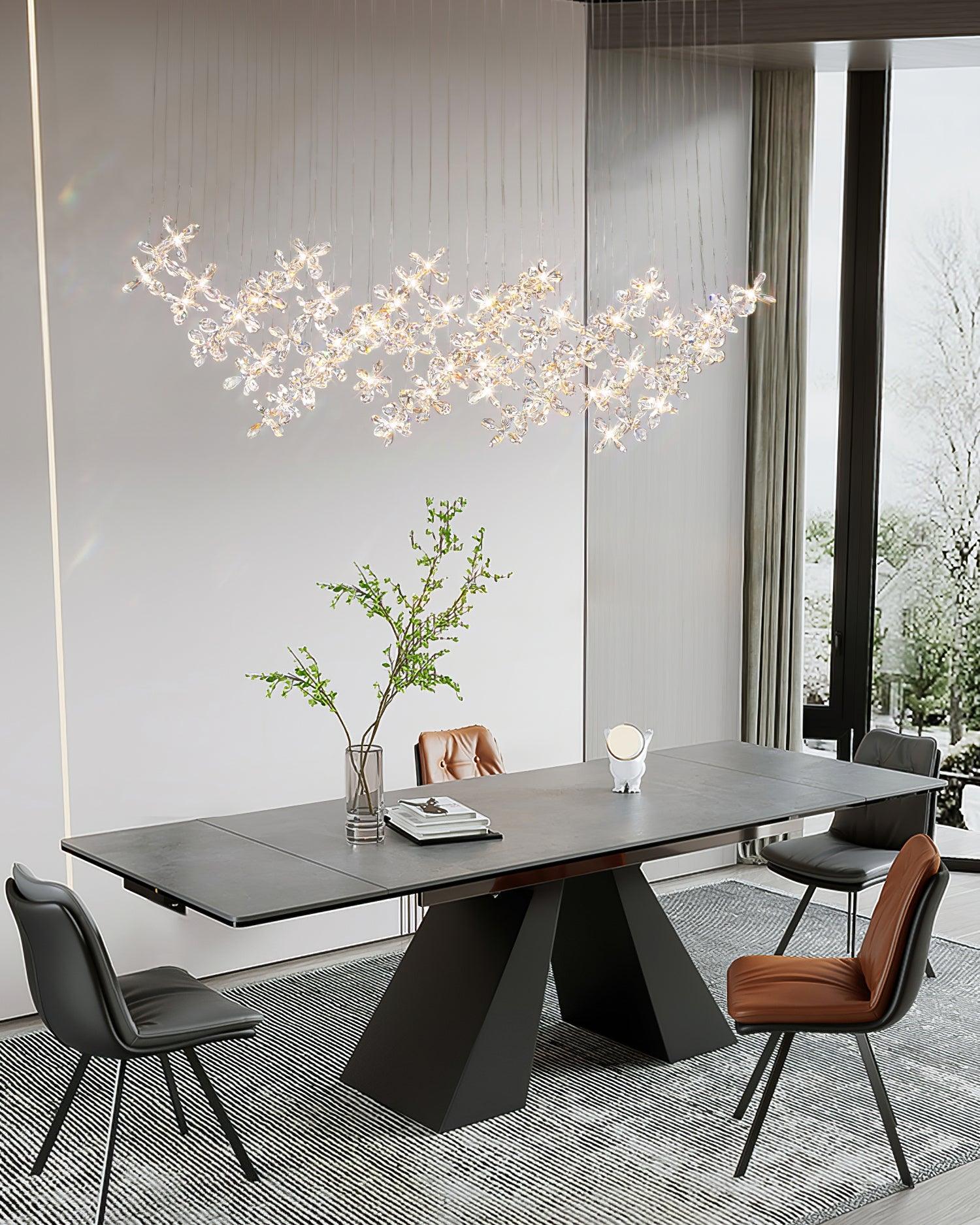 Lustra Chandelier Crystal Butterfly Floral Cluster - Image 42