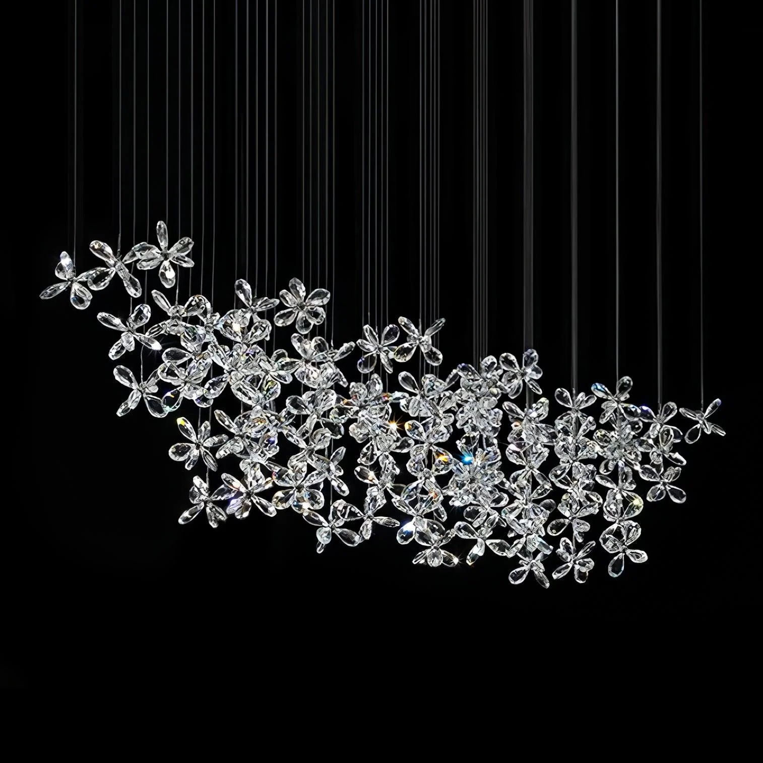 Lustra Chandelier Crystal Butterfly Floral Cluster - Image 9