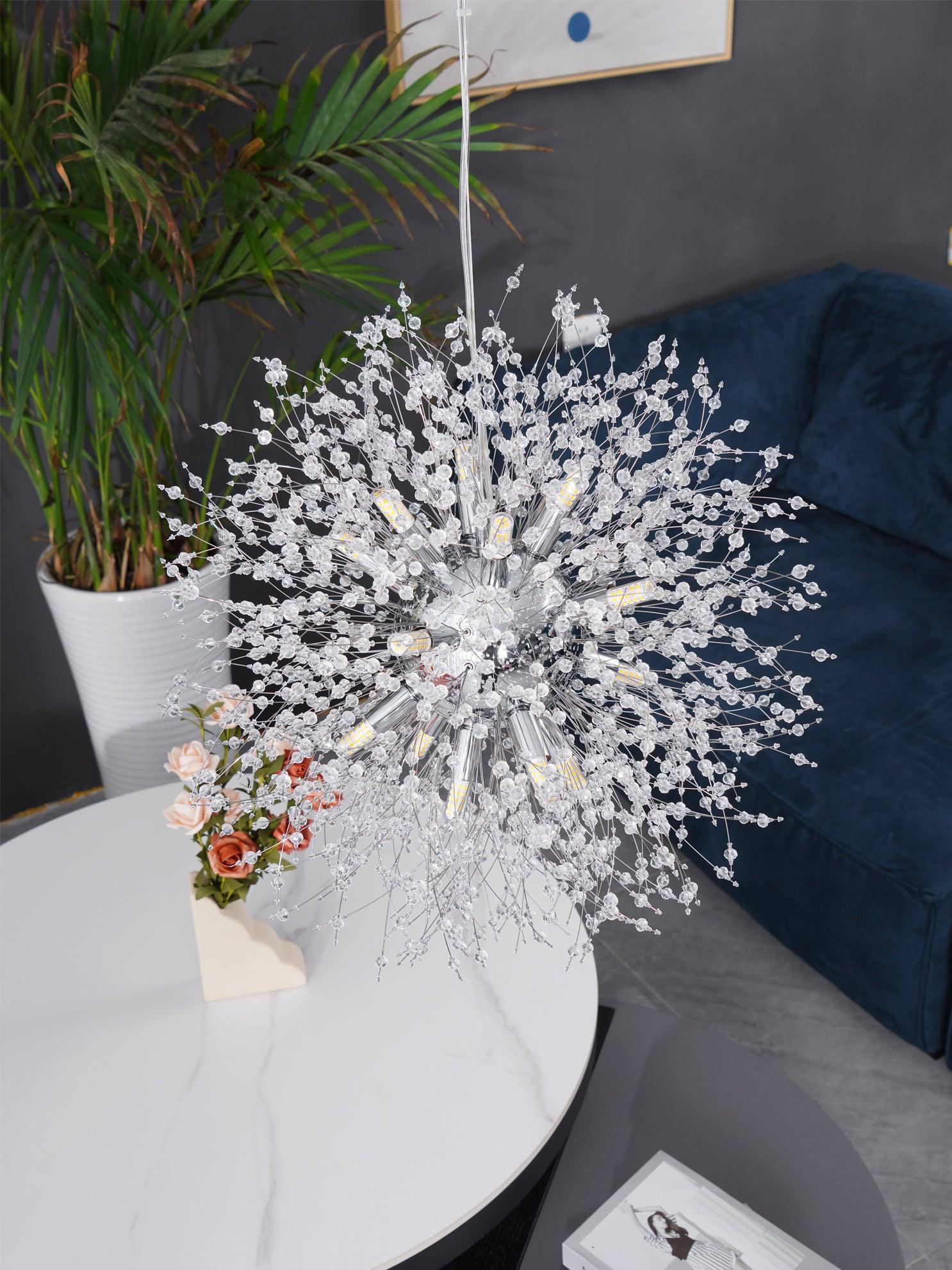 Lustra Chandelier Crystal Dandelion with Crystals - Image 7