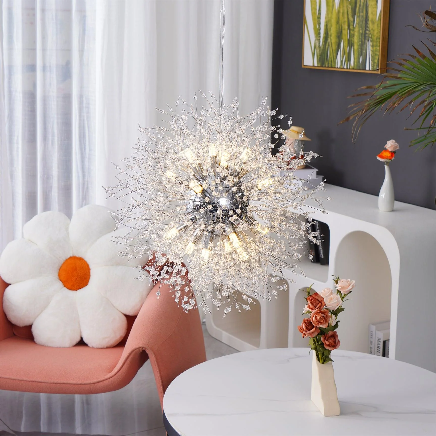 Lustra Chandelier Crystal Dandelion with Crystals - Image 72