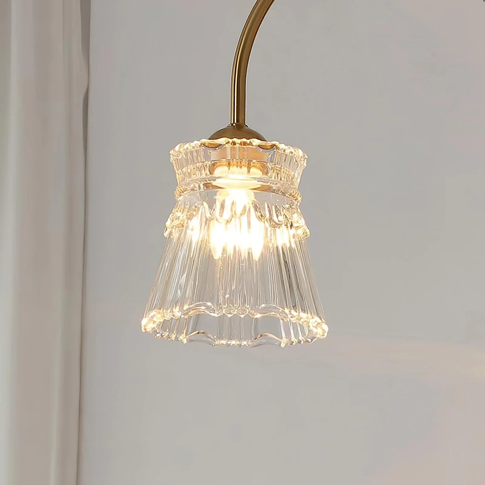 Lustra Chandelier Crystal Glass Gold Midcentury - Image 17