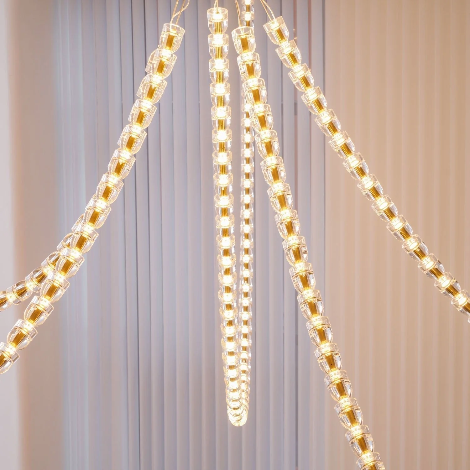 Lustra Chandelier Crystal Gold LED 3-Line - Image 10