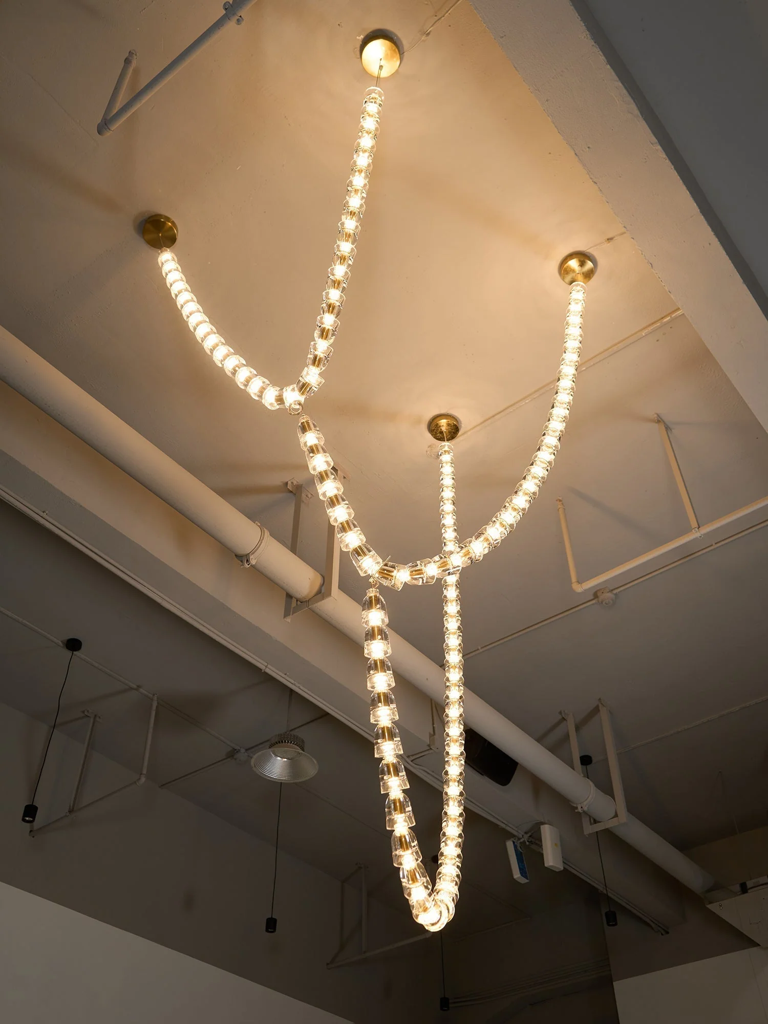 Lustra Chandelier Crystal Gold LED 3-Line - Image 107