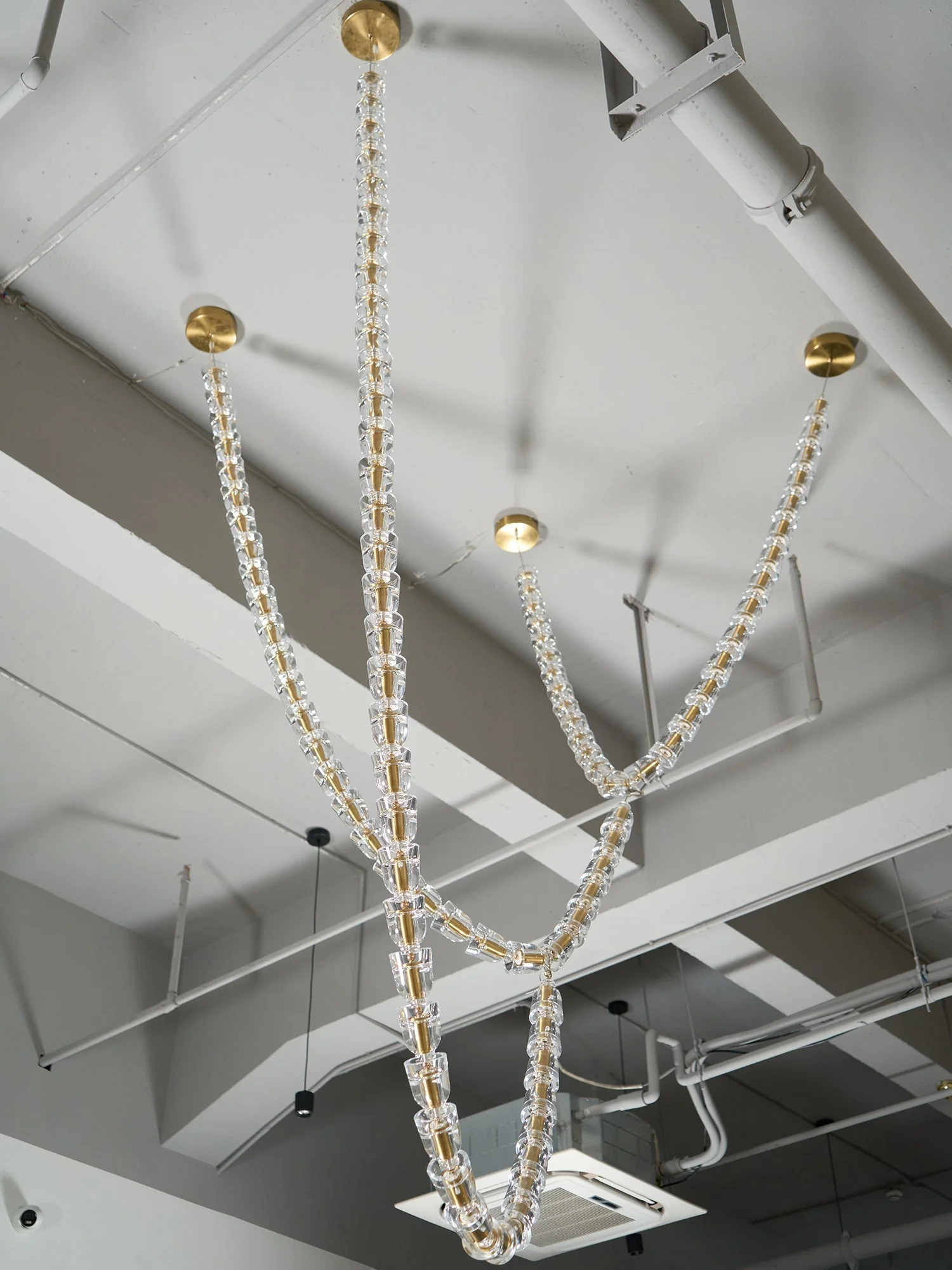 Lustra Chandelier Crystal Gold LED 3-Line - Image 125