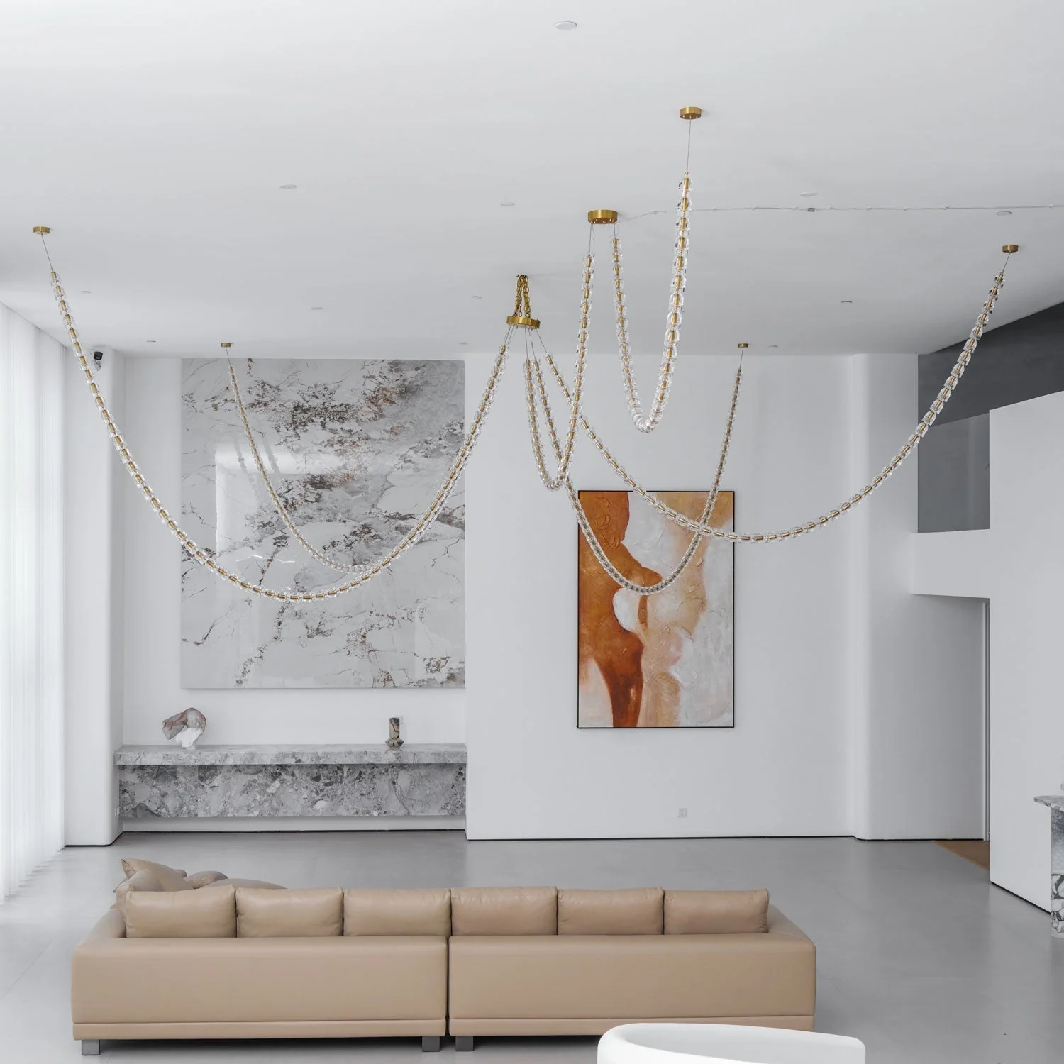 Lustra Chandelier Crystal Gold LED 3-Line - Image 15