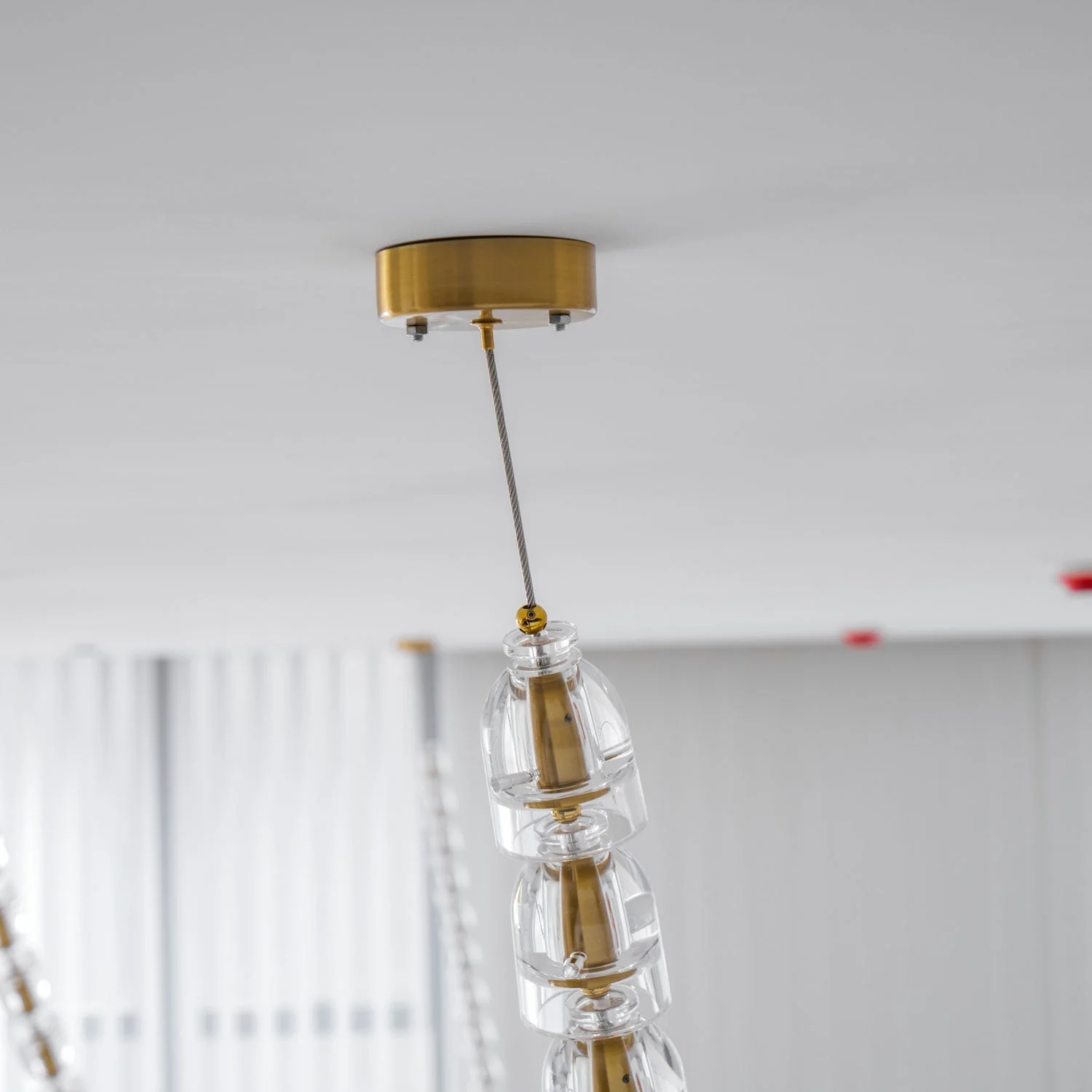 Lustra Chandelier Crystal Gold LED 3-Line - Image 17