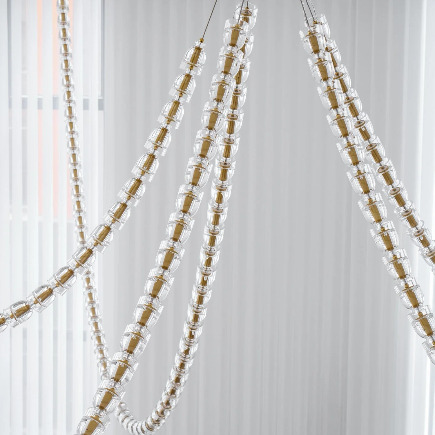 Lustra Chandelier Crystal Gold LED 3-Line - Image 20