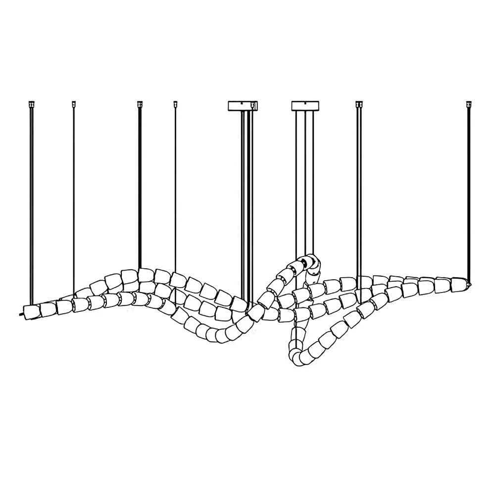 Lustra Chandelier Crystal Gold LED 3-Line - Image 24
