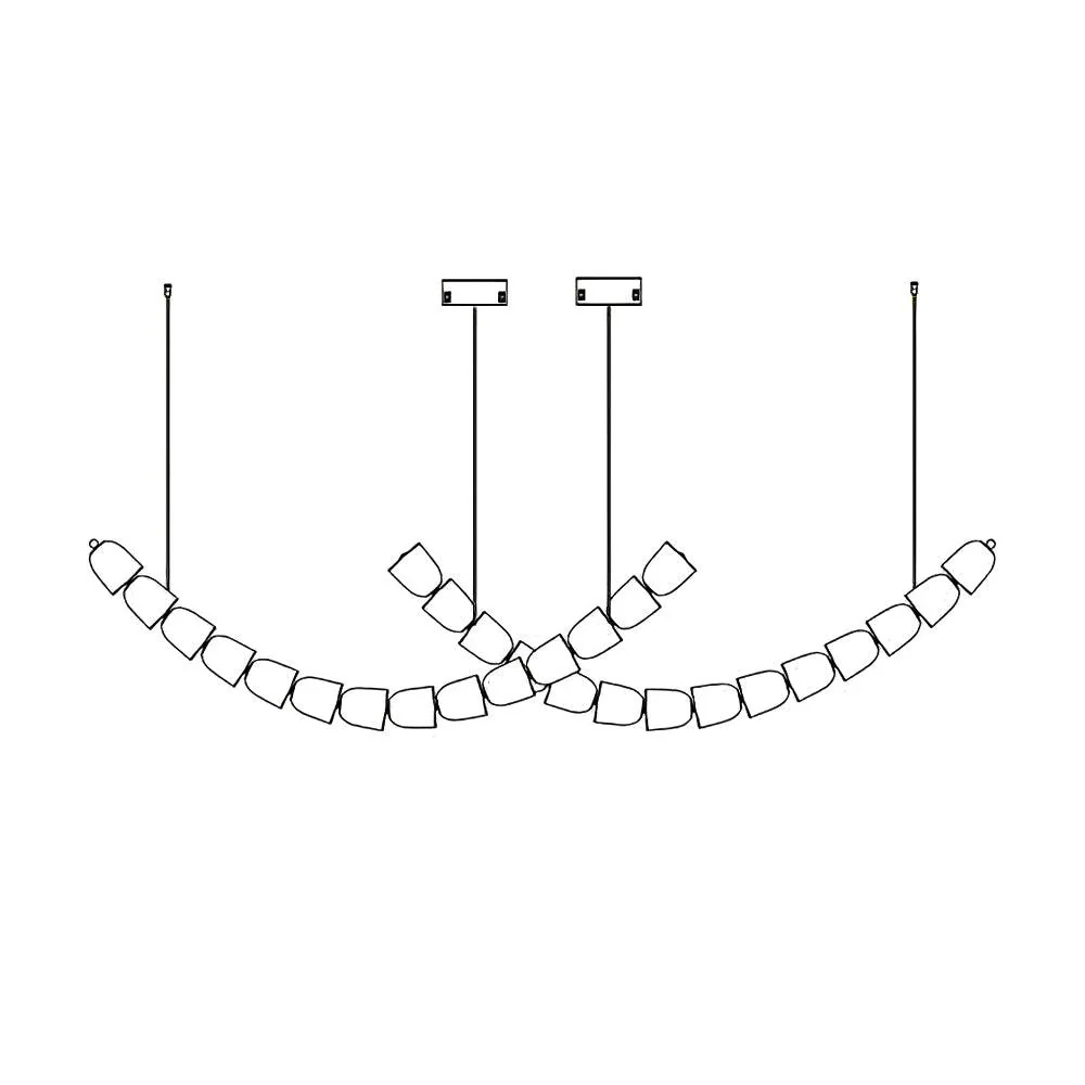 Lustra Chandelier Crystal Gold LED 3-Line - Image 28