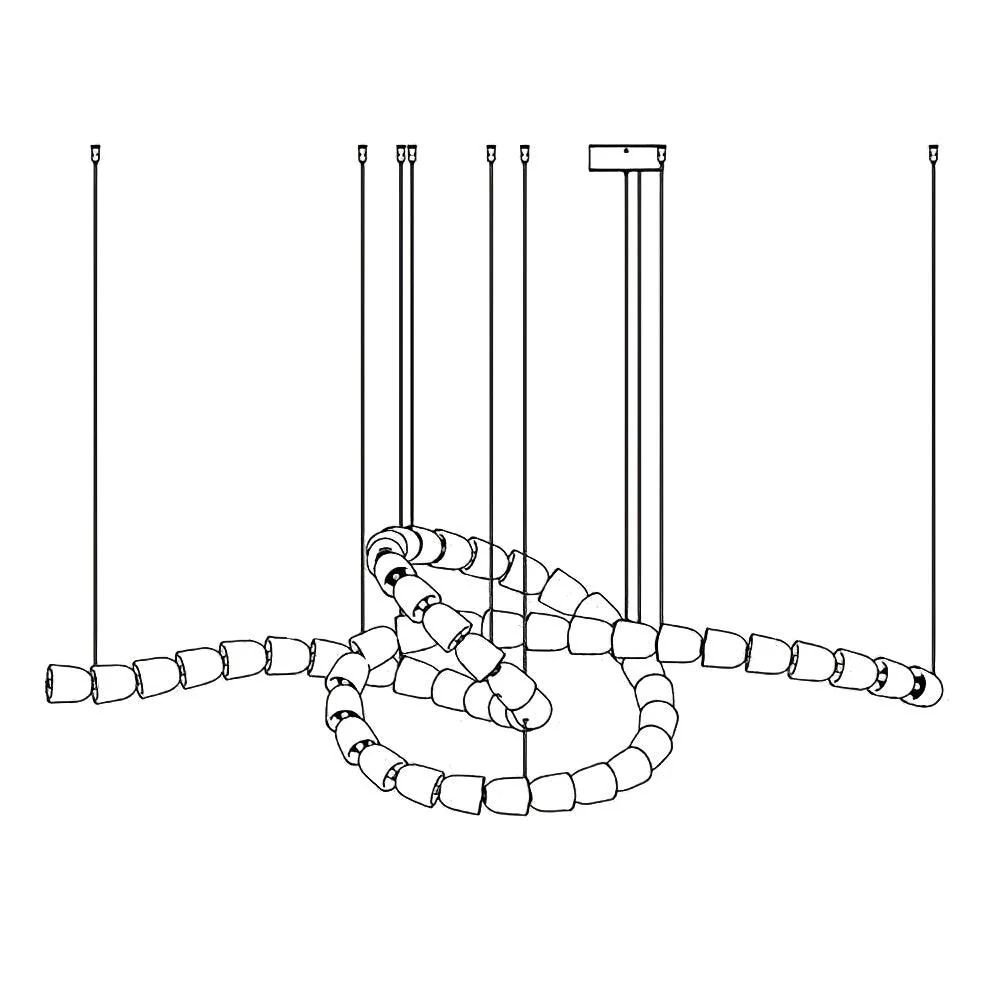 Lustra Chandelier Crystal Gold LED 3-Line - Image 34