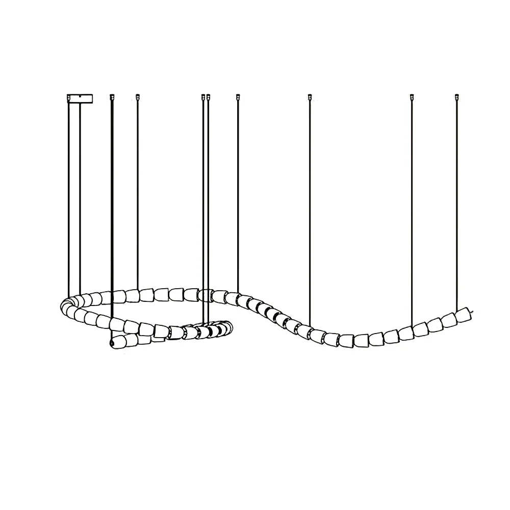 Lustra Chandelier Crystal Gold LED 3-Line - Image 46