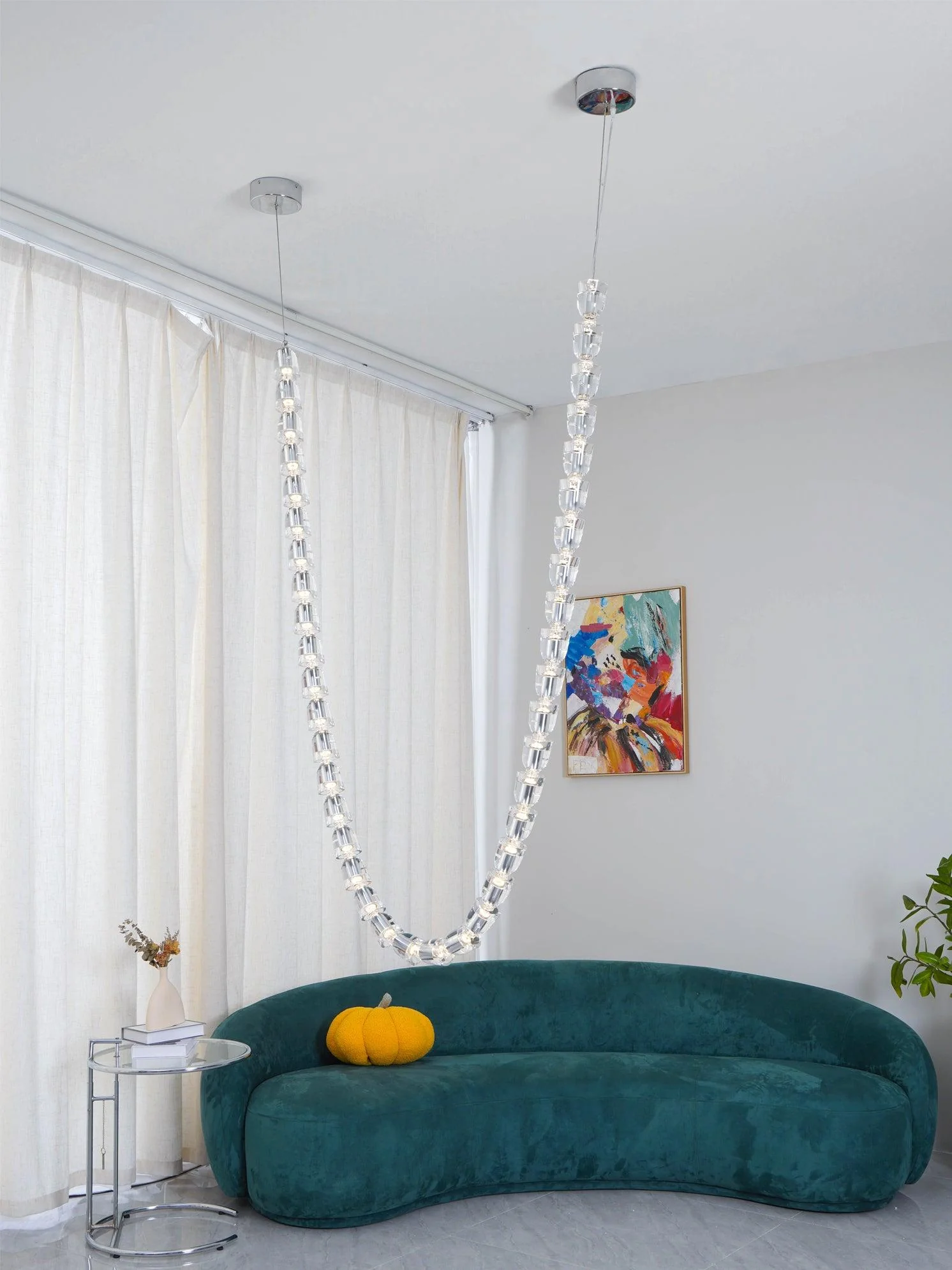 Lustra Chandelier Crystal Gold LED 3-Line - Image 53
