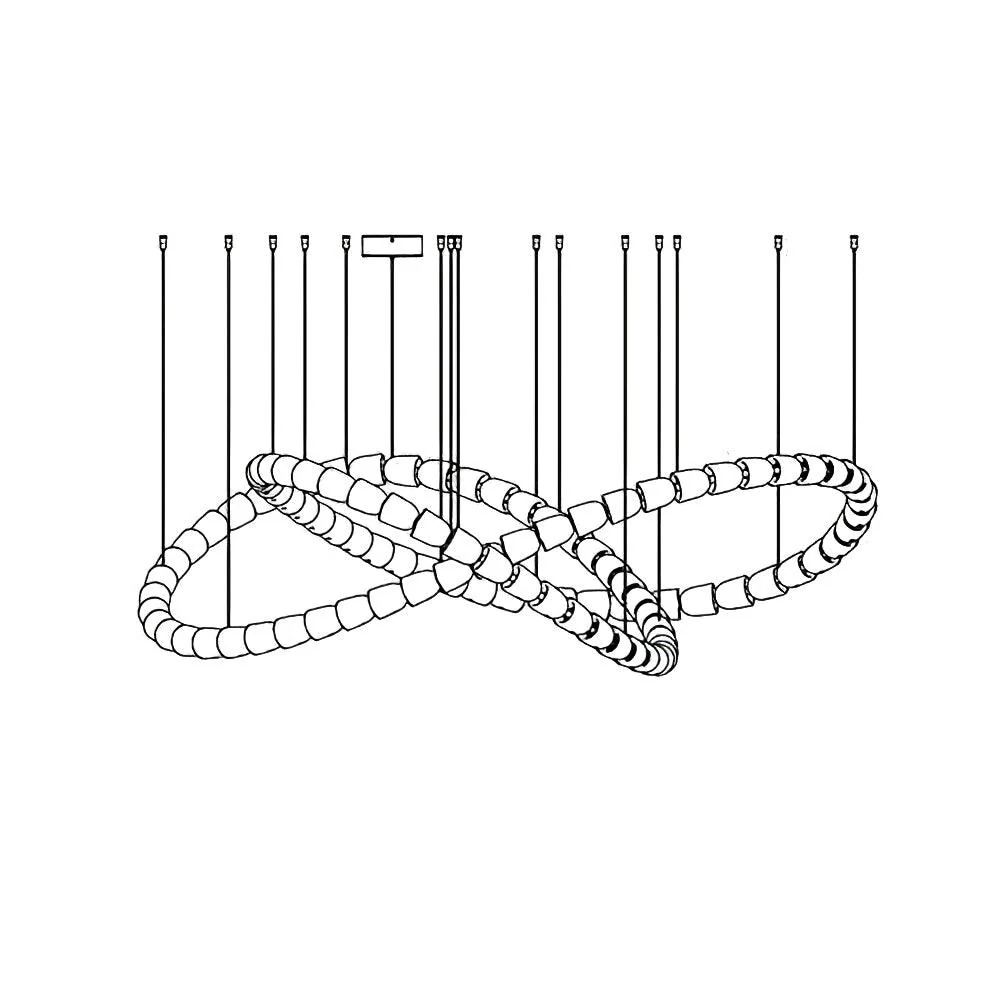Lustra Chandelier Crystal Gold LED 3-Line - Image 93